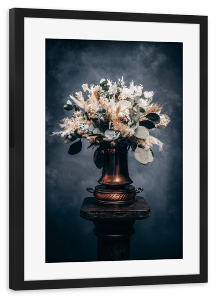 Poster mit Rahmen schwarz "Trockenblumen Euka Love" artboxONE - Natur,Floral