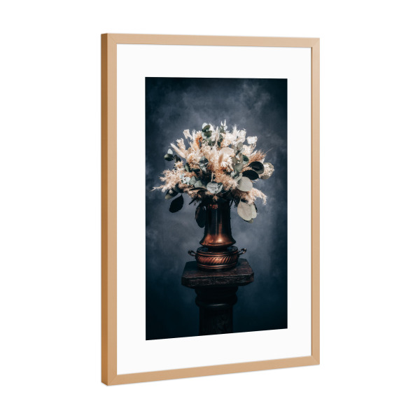 Poster mit Rahmen Kupfer "Trockenblumen Euka Love" artboxONE - Natur,Floral