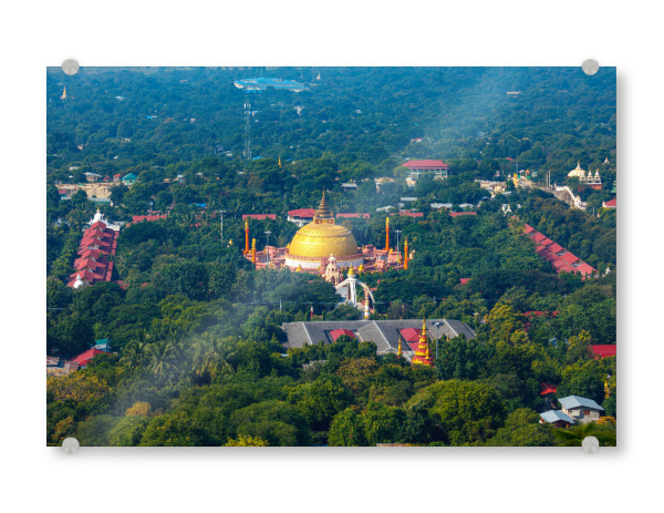Acrylglasbild "Mandalays Pagoden" artboxONE - Natur,Architektur - Myanmar,Burma,Tempel,Pagode,Stupa,Buddhismus,Asien,Mandalay