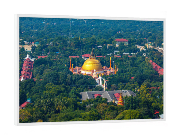 Poster mit weißem Rahmen "Mandalays Pagoden" artboxONE - Natur,Architektur - Myanmar,Burma,Tempel,Pagode,Stupa,Buddhismus,Asien,Mandalay