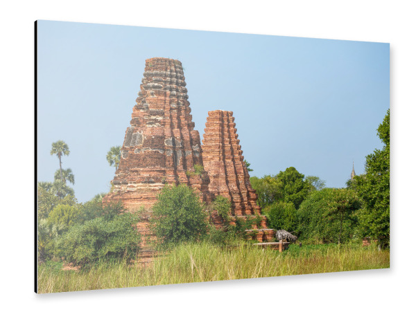 Alu-Dibond "Die Tempel von Ava in Myanmar" 30x20 cm artboxONE
