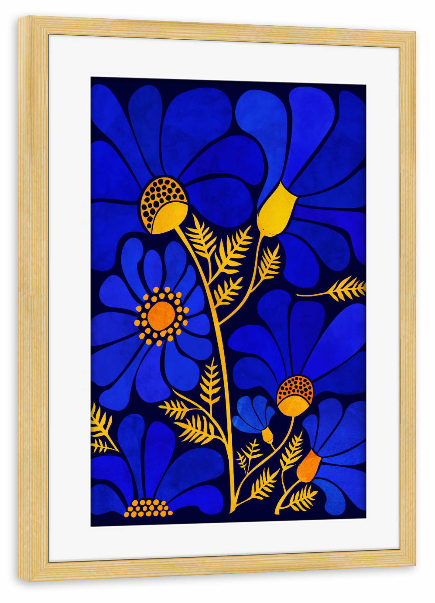 Poster mit Rahmen kiefer "Gallagher - Wildflower Garden" artboxONE - Natur,Floral