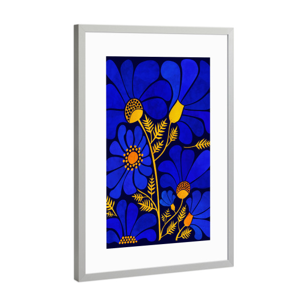Poster mit Rahmen Silber "Gallagher - Wildflower Garden" artboxONE - Natur,Floral