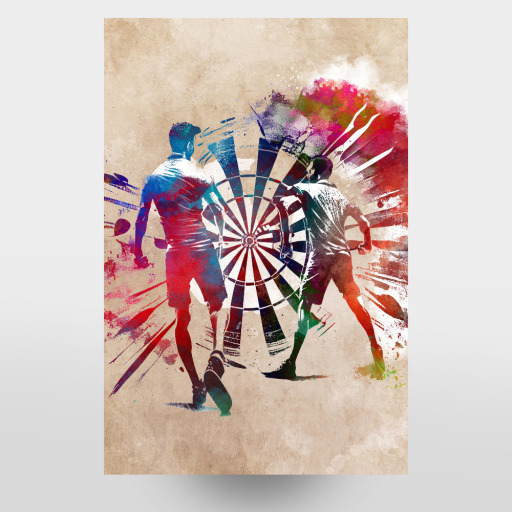 Two darts player
