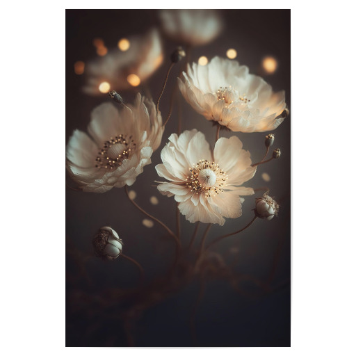 Creme Beige Flowers