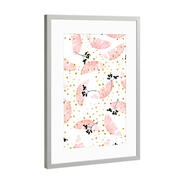 Poster mit Rahmen Silber "Grapefruit-Smoothie" artboxONE - Essen & Trinken