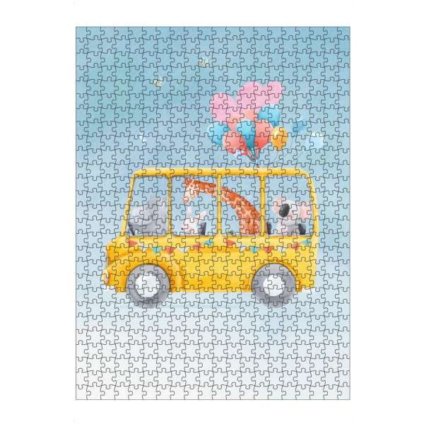 Puzzle Ravensburger "Tiere in einem Van" artboxONE - Für Kinder,Tiere,Fiktion