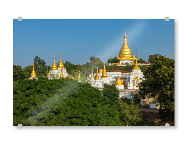 Acrylglasbild "Die Pagoden von Mandalay" artboxONE - Natur,Architektur - Myanmar,Burma,Tempel,Pagode,Stupa,Buddhismus,Asien,Mandalay