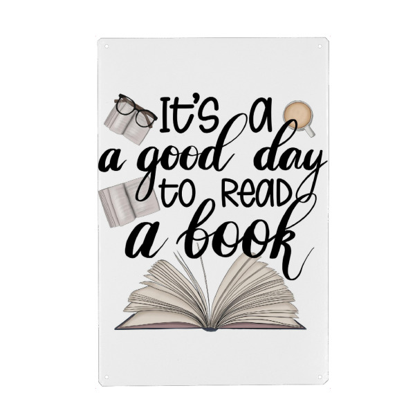 Holzbild "It's A Good Day To Read A Book" artboxONE - Typografie,Fashion,Lehrersprüche,Buchstaben