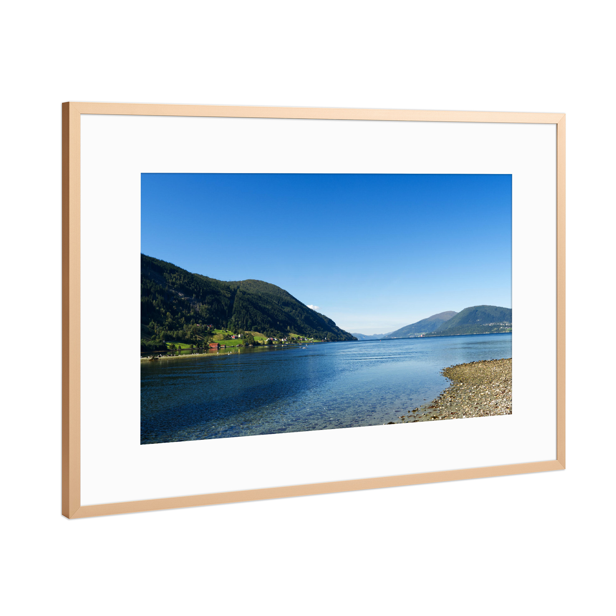 Poster mit Rahmen Kupfer "Eidsfjord bei Nordfjordeid" artboxONE - Natur,Reise,Reise / Strand und Meer,Reise / Länder