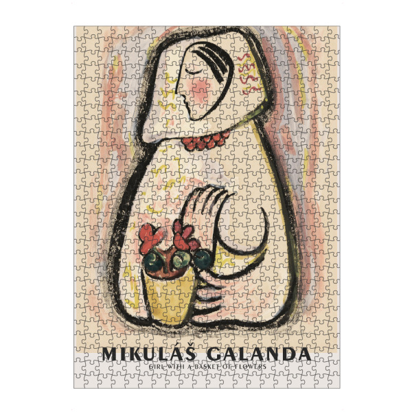 artboxONE Puzzle "Galanda - Girl with a Basket" artboxONE - Floral,Abstrakt,Menschen