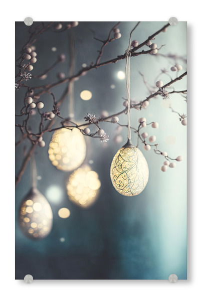 Acrylglasbild "Yellow Eggs" artboxONE - Floral,Für Mama - Ostern,Ei,Eier,Verzierung,Pastell