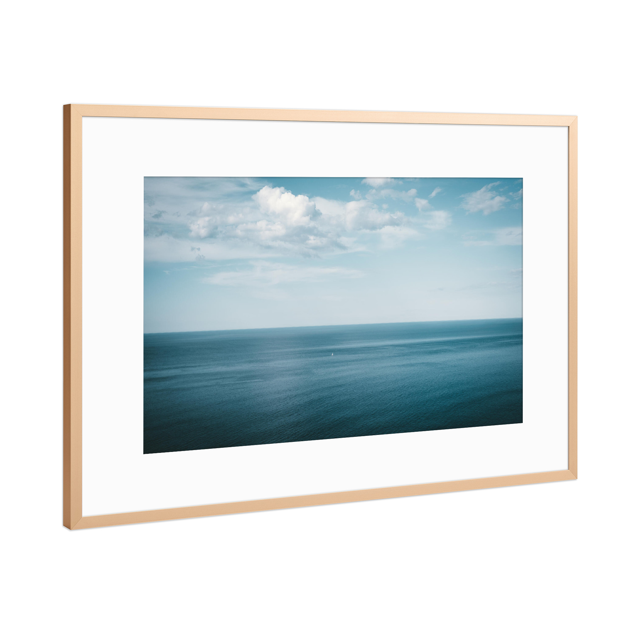 Poster mit Rahmen Kupfer "Segeln in Nordspanien" artboxONE - Natur,Reise,Abstrakt,Reise / Strand und Meer,Reise / Länder