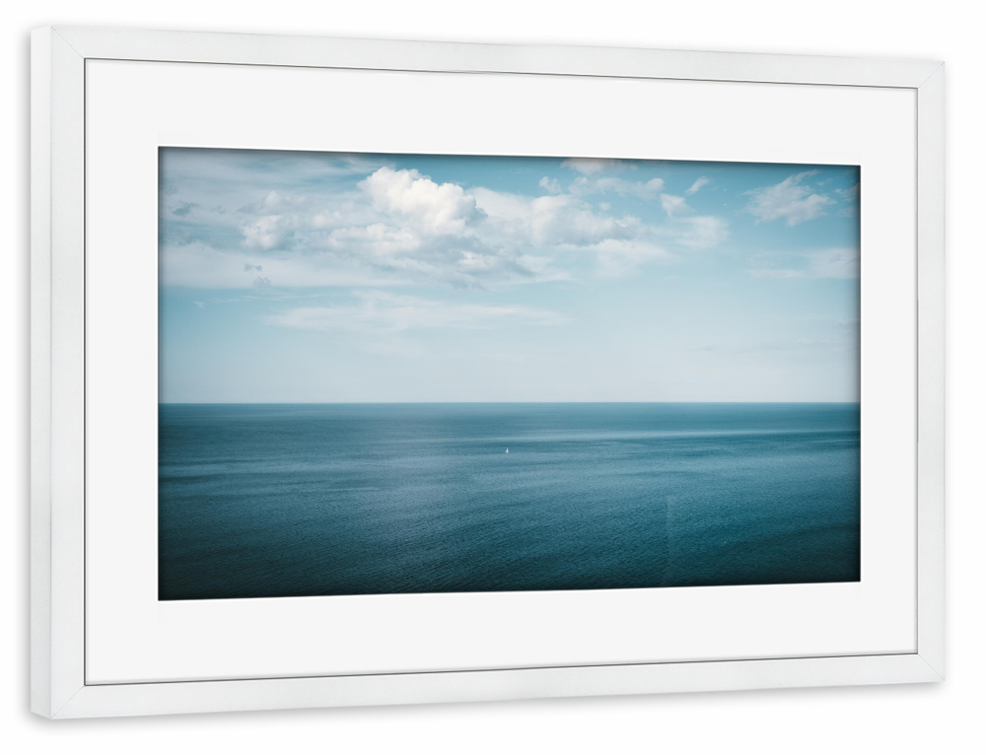 Poster mit Rahmen weiß "Segeln in Nordspanien" artboxONE - Natur,Reise,Abstrakt,Reise / Strand und Meer,Reise / Länder