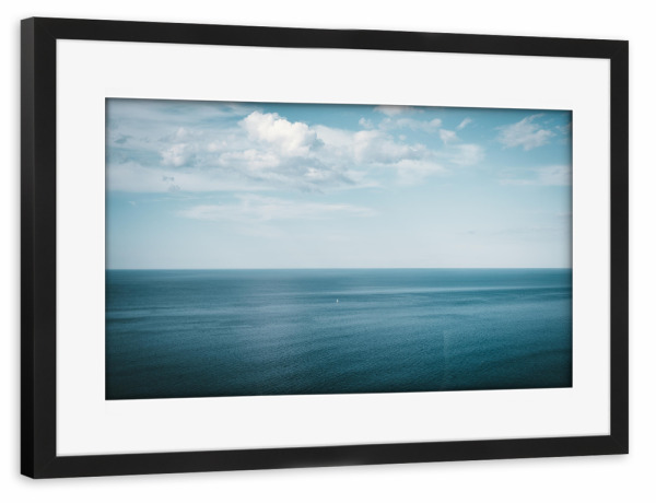 Poster mit Rahmen schwarz "Segeln in Nordspanien" artboxONE - Natur,Reise,Abstrakt,Reise / Strand und Meer,Reise / Länder