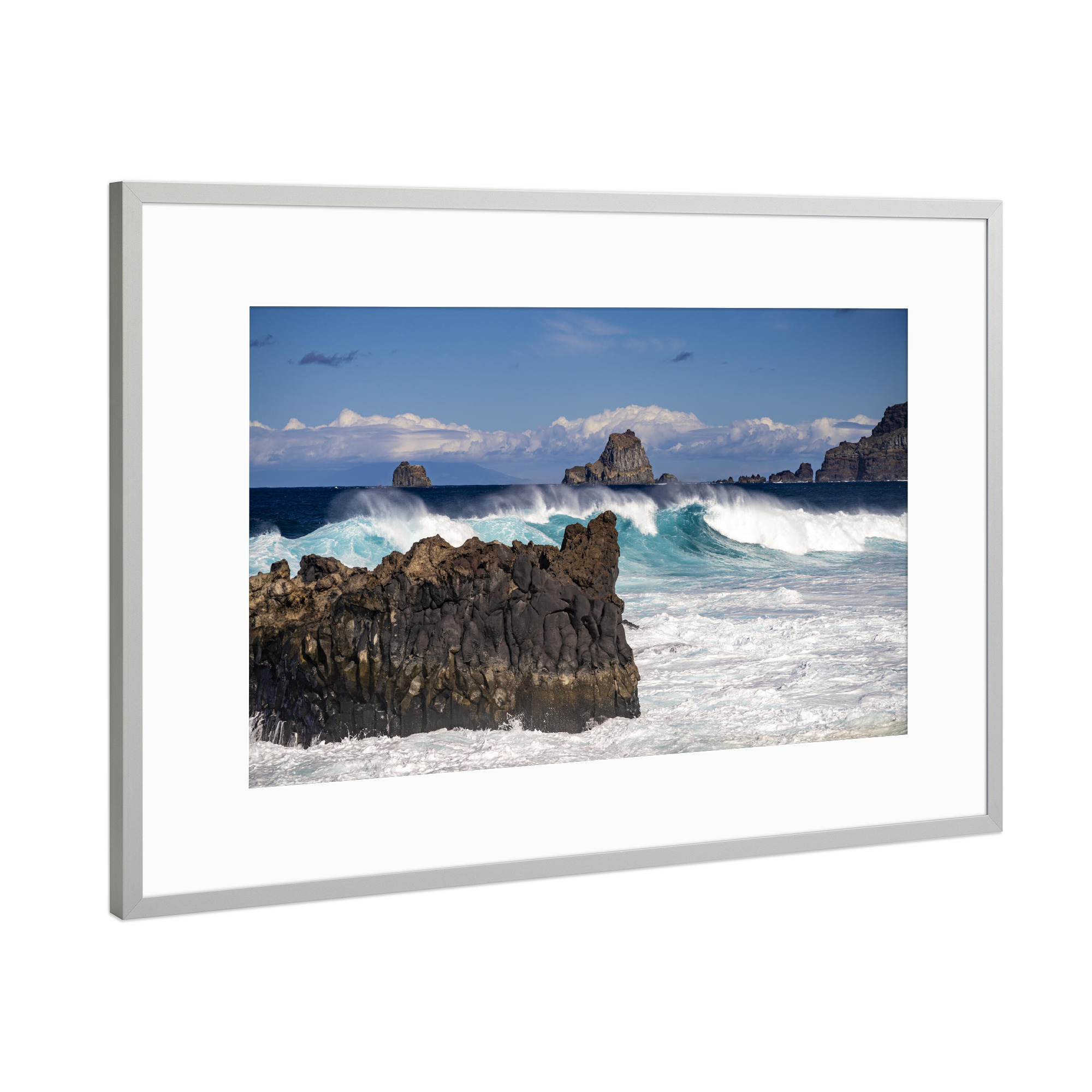 Poster mit Rahmen Silber "Küste El Hierro" artboxONE - Natur,Reise,Reise / Strand und Meer