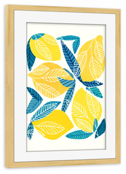 Poster mit Rahmen kiefer "Kristian Gallagher - Lemon Tree" artboxONE - Natur,Floral