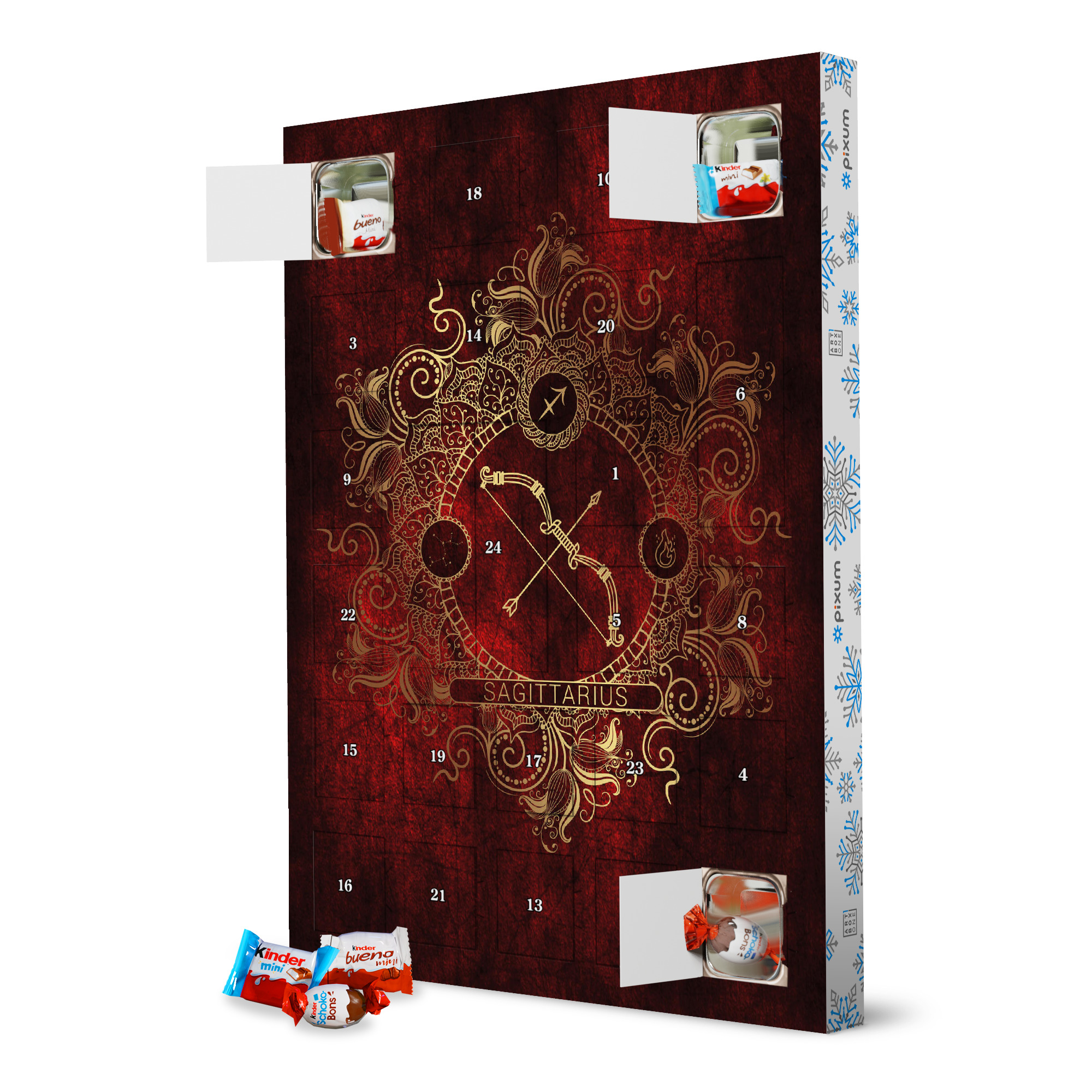 Adventskalender XXL mit Produkten von Kinder Sternzeichen - Feuer - Schütze artboxONE Adventskalender Natur