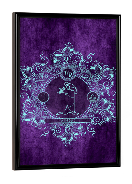 Poster mit schwarzem Rahmen "Sternzeichen - Traube - Jungfrau" artboxONE - Natur,Floral,Abstrakt