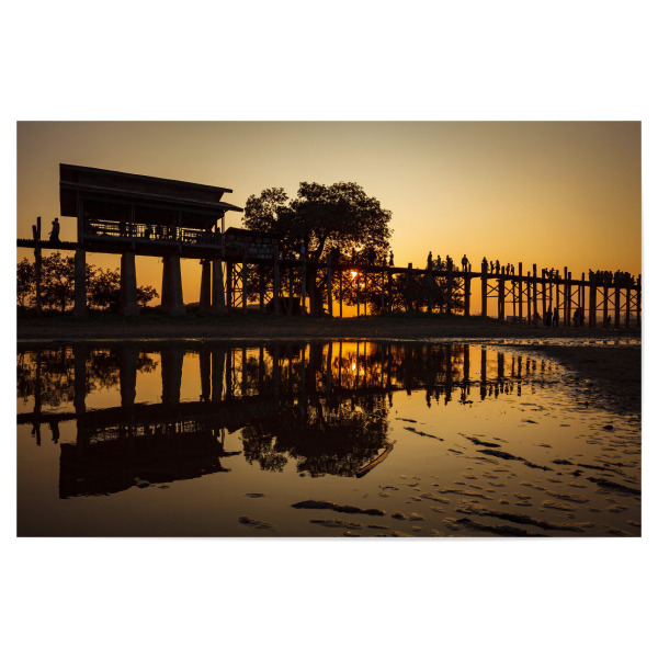 Poster "Die U Bein Brücke in Myanmar" artboxONE - Architektur