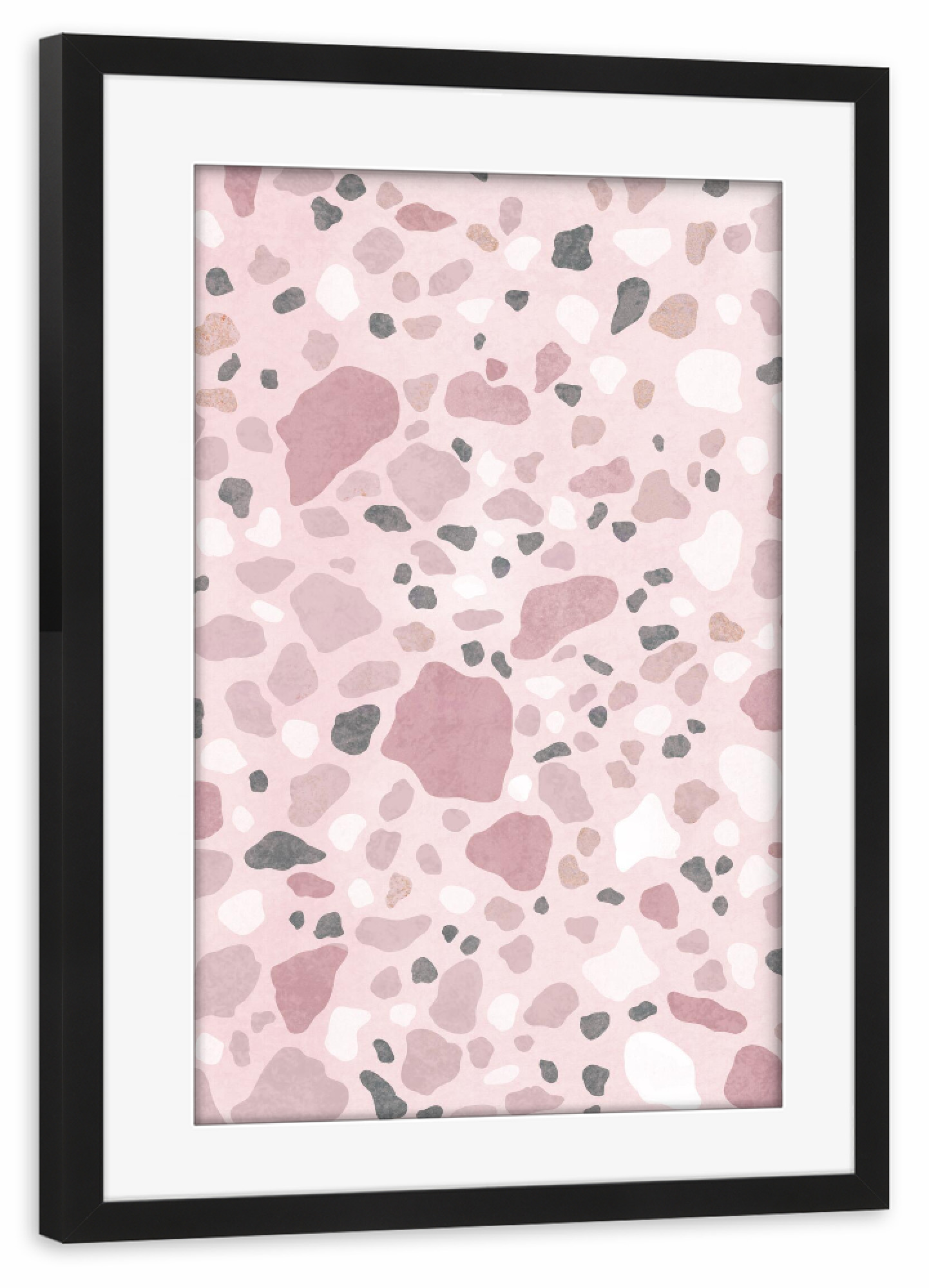 Poster mit Rahmen schwarz "Terrazzo Love" artboxONE - Abstrakt