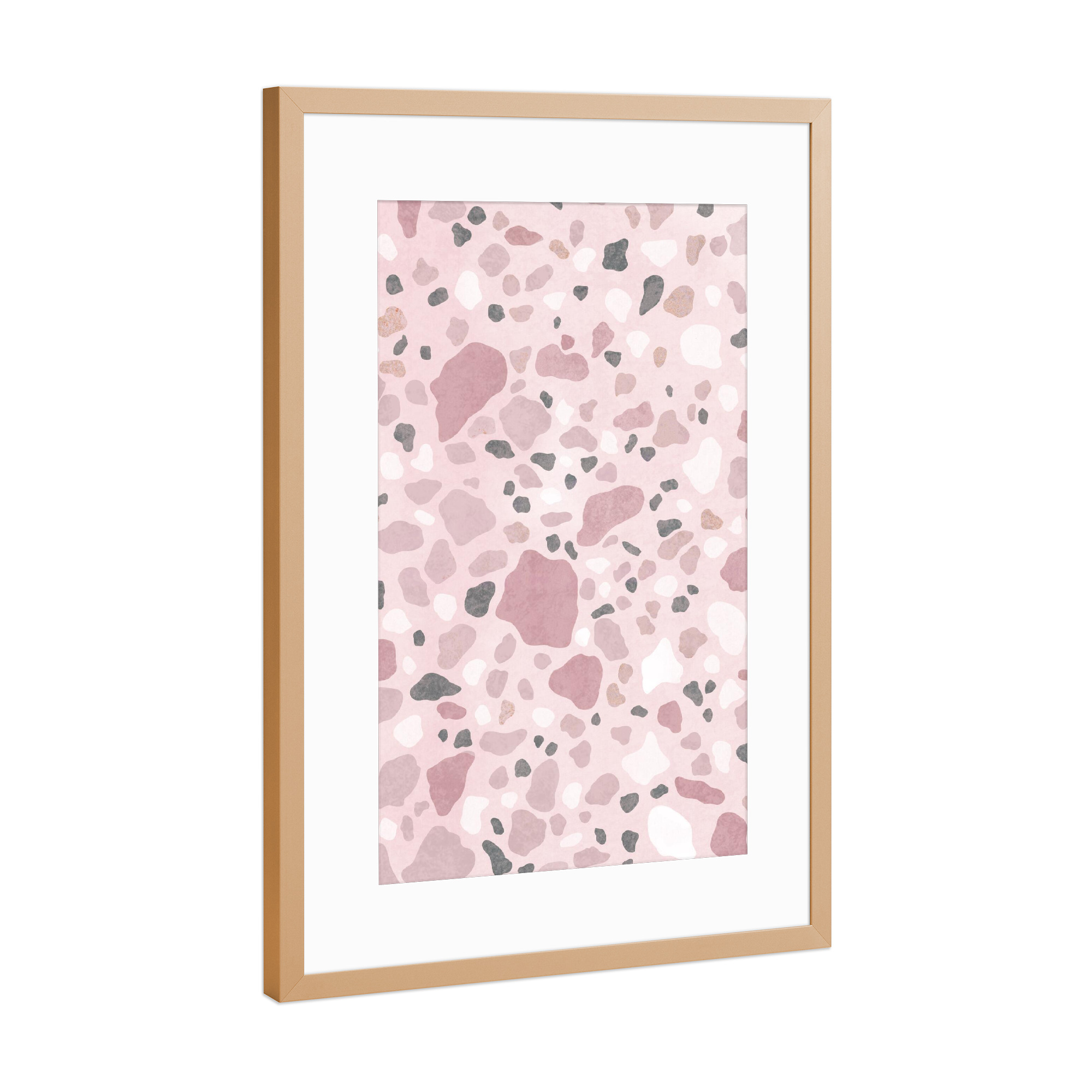 Poster mit Rahmen Kupfer "Terrazzo Love" artboxONE - Abstrakt
