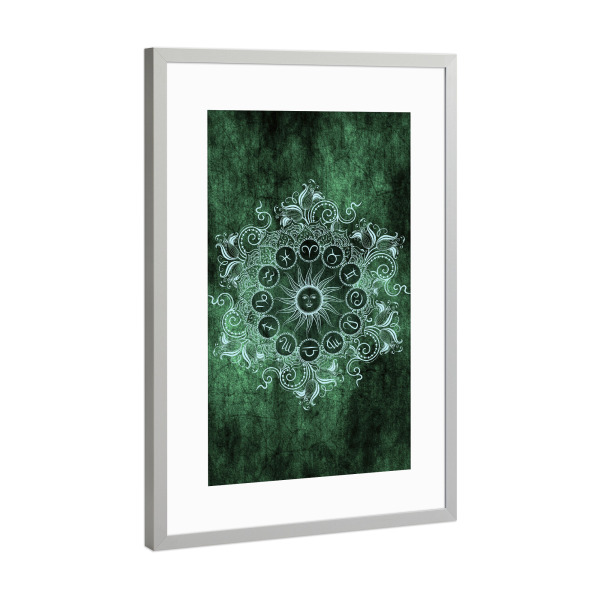 Poster mit Rahmen Silber "Sternzeichen - Neuwertig - Alle" artboxONE - Natur,Floral,Abstrakt