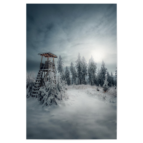 Poster "Winterlandschaft im Erzgebirge" artboxONE - Natur - Winter,Schnee,Frost,Kalt,Eis,Wald,Natur,Landschaft,Erzgebirge,Sachsen