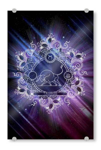 Acrylglasbild "Tierkreis - Universum - Stier" artboxONE - Natur,Floral,Abstrakt,Galaxy