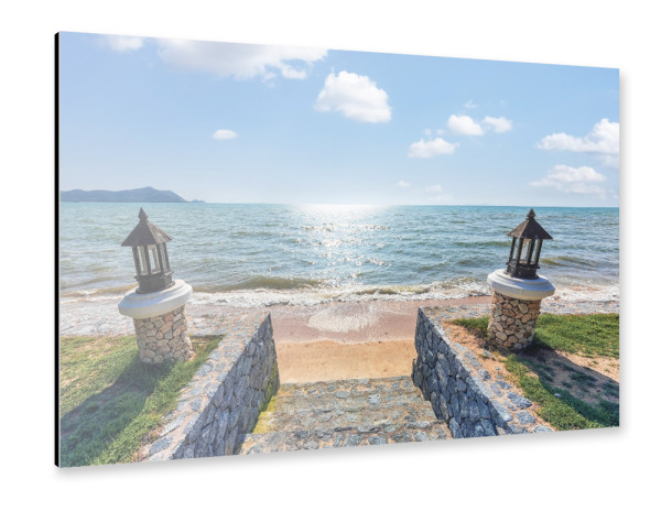 Alu-Dibond "Direkt zum Strand" 30x20 cm artboxONE