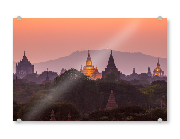 Acrylglasbild "Mystische Pagoden von Bagan" artboxONE - Architektur,Reise / Asien