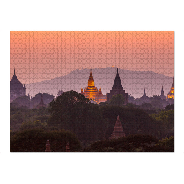 Puzzle Ravensburger "Mystische Pagoden von Bagan" artboxONE - Architektur,Reise / Asien