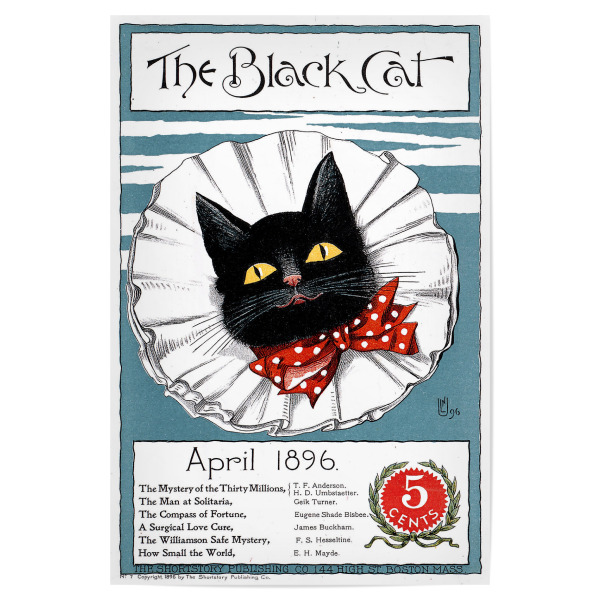 Poster "Vintage The black Cat" artboxONE - Typografie,Tiere - Katze,Ausstellung,Exhibition,Gallerie,Niedlich,Tier