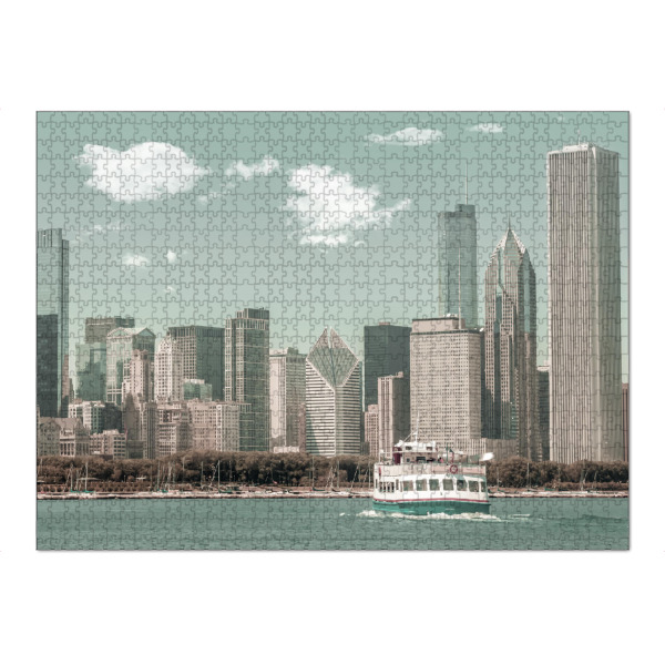 Puzzle Ravensburger "CHICAGO - urbaner Vintage-Stil" artboxONE - Architektur,Städte / Chicago