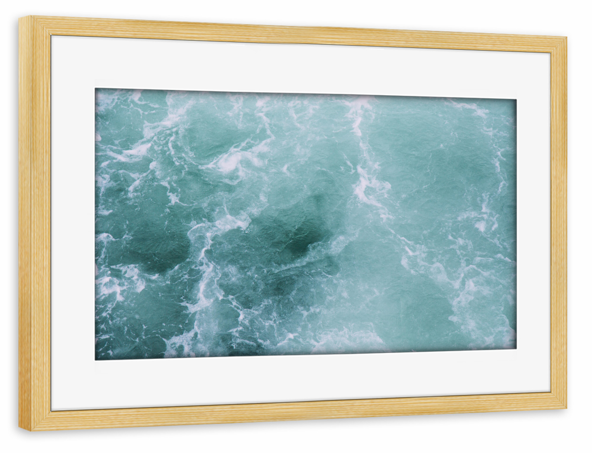 Poster mit Rahmen kiefer "Nordseewellenlandschaft" artboxONE - Natur,Abstrakt,Unterwasser,Buchstaben / N,Buchstaben / W
