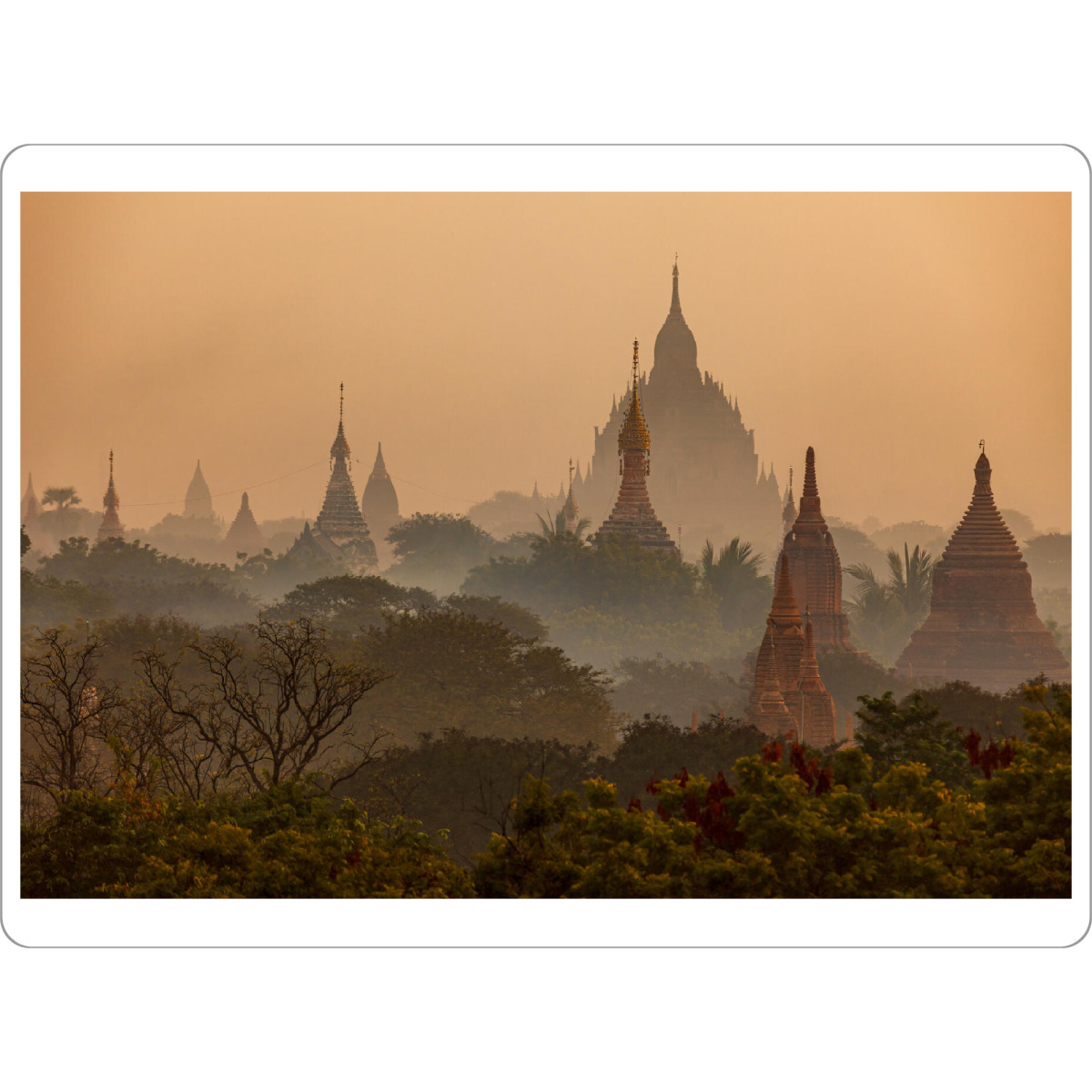 Tischset "Mystischer Morgen in Bagan" artboxONE - Architektur,Reise / Asien