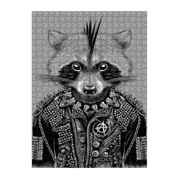 Puzzle Ravensburger "Punk-WaschbärPunk-Waschbär" artboxONE - Tiere