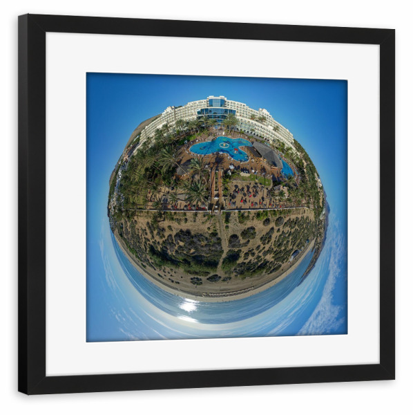 Poster mit Rahmen schwarz "Fuerteventura CC-Palace Beach; 30m" artboxONE - Städte,Natur,Reise,Architektur,Reise / Strand und Meer