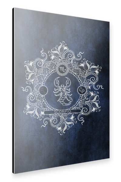 Alu-Dibond "Tierkreis - Eis - Skorpion" 30x20 cm artboxONE