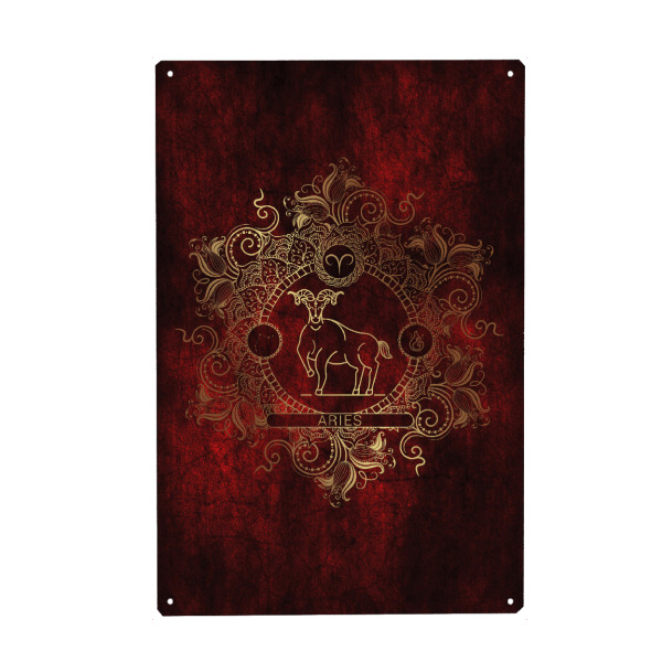 Holzbild "Sternzeichen - Feuer - Widder" artboxONE - Natur,Floral,Abstrakt