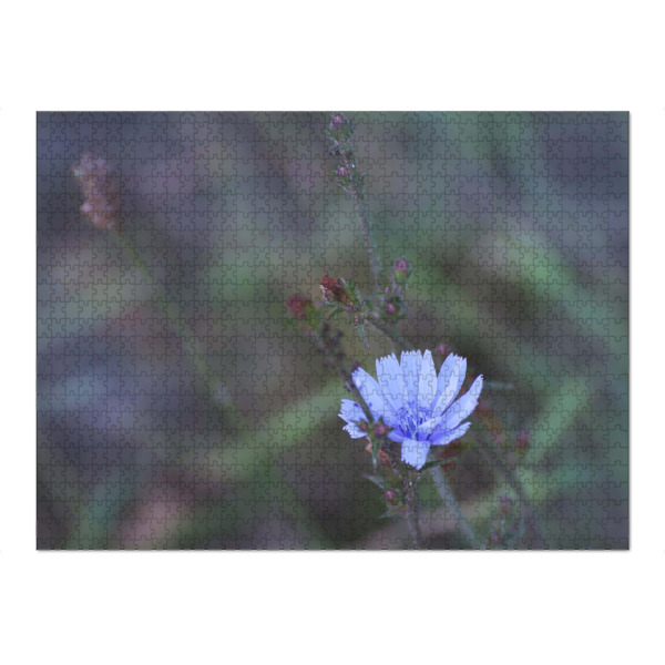 Puzzle Ravensburger "Zarte Wildblume" artboxONE - Natur - Flower,Wildflower,Blue,Wildblume,Naturliebe,Blumenliebe,Zarteblume,Zartesblau