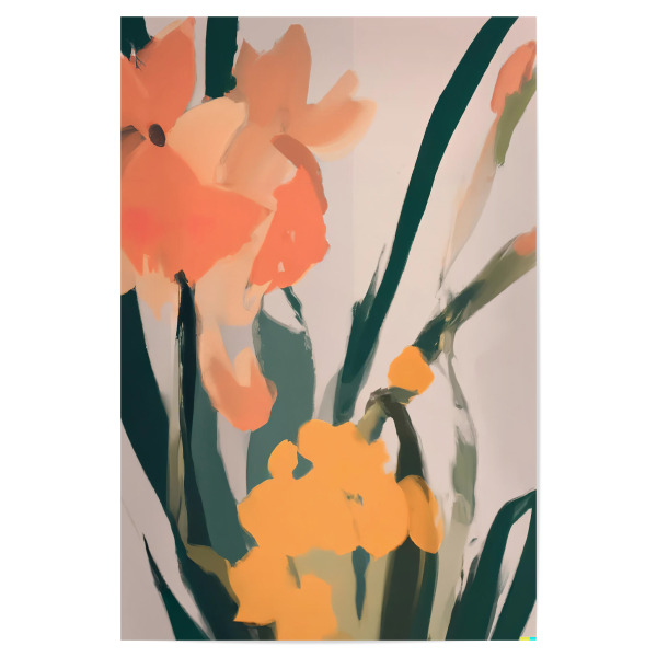 Poster "Abstrakte Blumenmalerei" artboxONE - Natur,Floral,Abstrakt - Abstrakt,Blumen,Floral,Pflanzen,Gemälde,Malerei,Bunt