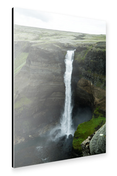 Alu-Dibond "Mächtiger Wasserfall" 30x20 cm artboxONE