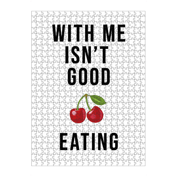 artboxONE Puzzle "Isn't good cherry eating" artboxONE - Typografie,Essen & Trinken / Obst & Gemüse,Lustig