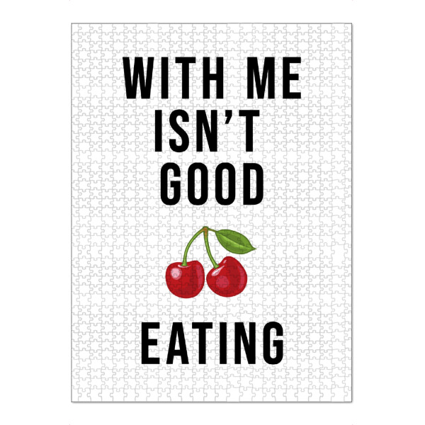 Puzzle Ravensburger "Isn't good cherry eating" artboxONE - Typografie,Essen & Trinken / Obst & Gemüse,Lustig