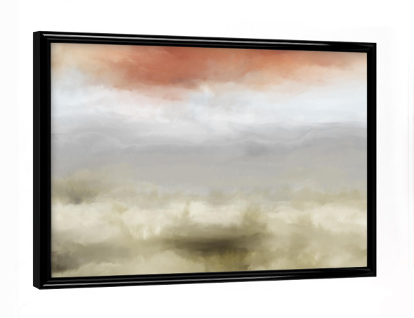 Poster mit schwarzem Rahmen "Sonnenuntergang in der Wüste" artboxONE - Abstrakt