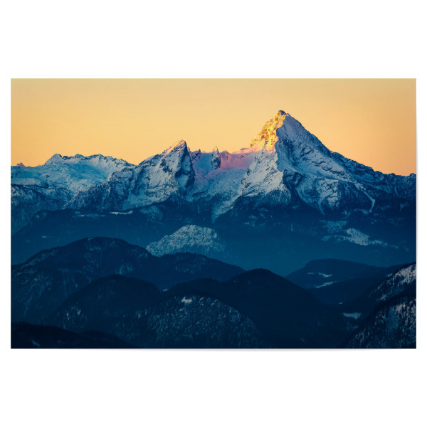 Poster "Watzmann im Sonnenaufgang" artboxONE - Natur,Reise - Salzburg,Berchtesgaden,Deutschland,Gipfel,Natur,Berge