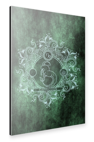 Alu-Dibond "Sternzeichen - Minze - Steinbock" 30x20 cm artboxONE