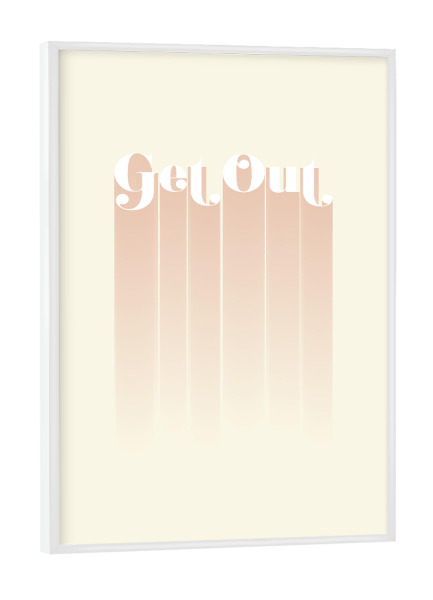 Poster mit weißem Rahmen "Aussteigen" artboxONE - Typografie,Lustig