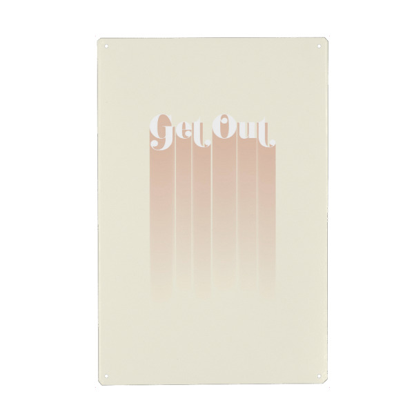 Holzbild "Aussteigen" artboxONE - Typografie,Lustig